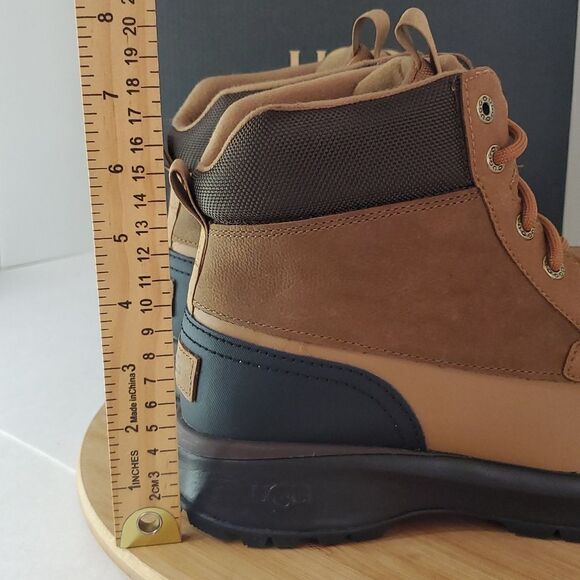 UGG Emmett Waterproof Leather Duckboot Chestnut Men's Size 10 NIB - Picture 13 of 13